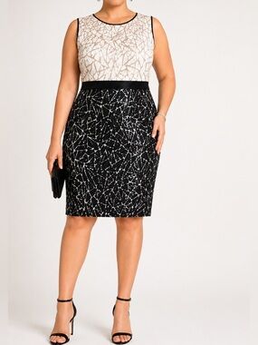 moroccan dresses casual Magic Dress - Black and White Flowers 97% Cotton/3% Stretch AW.Bridal Mermaid Sweetheart Neckline Size:48 US (58 EU) line dry in shade